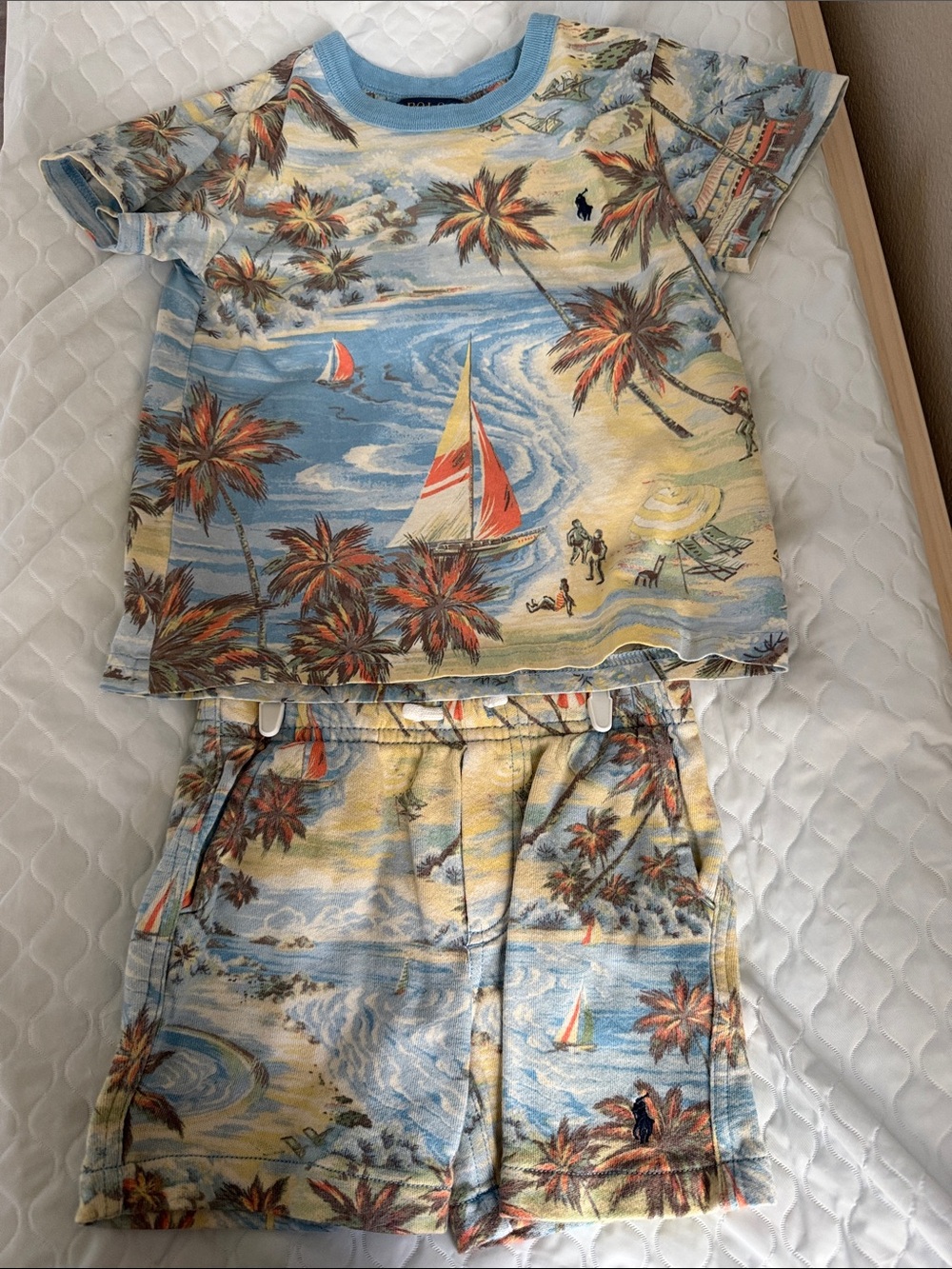 Ralph Lauren Kids Tropical Sail & Palm Matching Set - Size 3T
